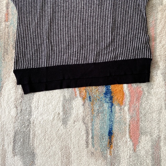 Joan Vass Zebra Striped Turtle Neck Sweater - Picture 4 of 9